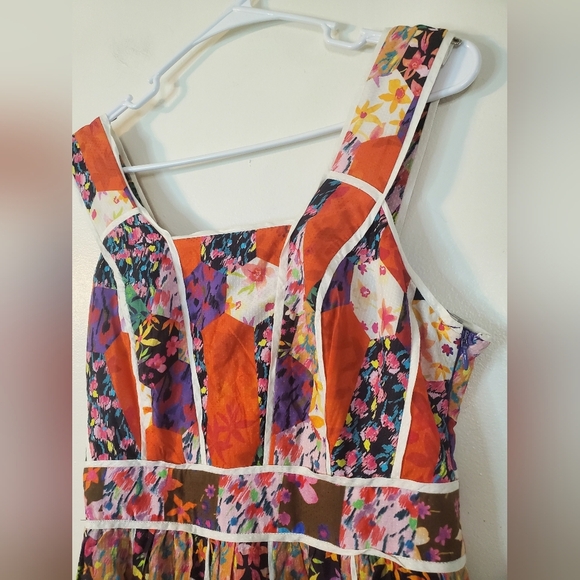 NWT Anthropologie Bhanuni By Jyoti Square Neck Maxi Dress Size 4 Garden Party - Picture 6 of 16